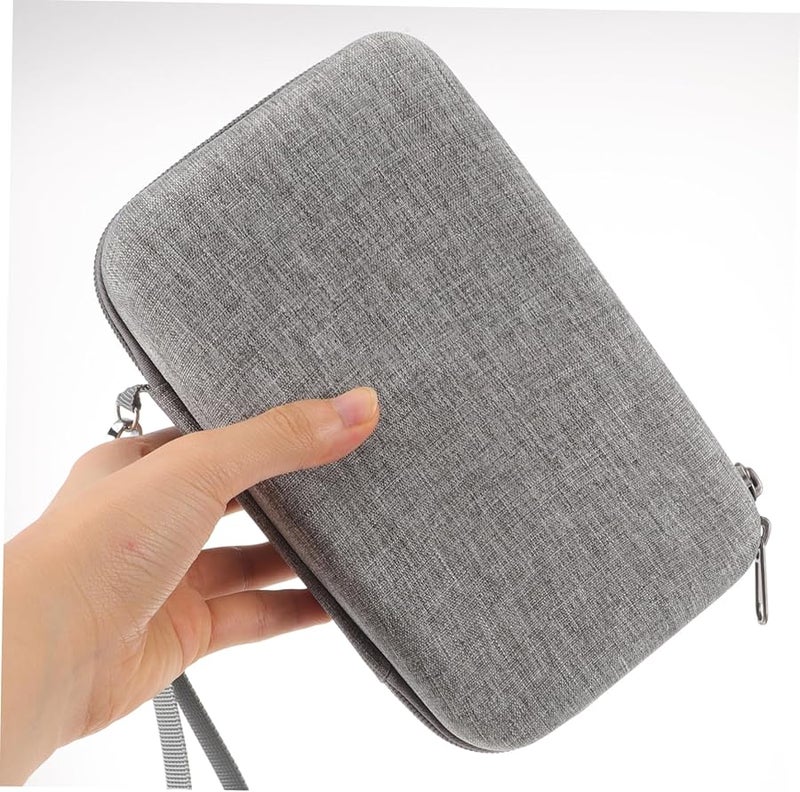 Mini Portable Makeup Suitcase Travel Cosmetic Organizer Case Lightweight Toiletry Bag Gray - Image 3